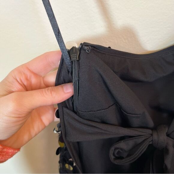 Revolve h:ours Darrell Mini Dress in Black Galaxy Sequin Small - Picture 11 of 14